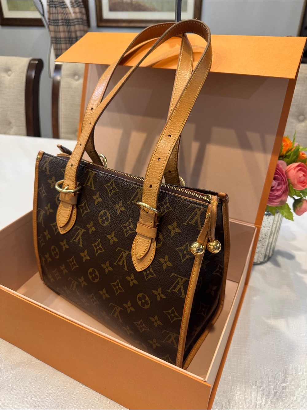 Authentic Louis Vuitton Monogram Poppincourt Shoulder Tote